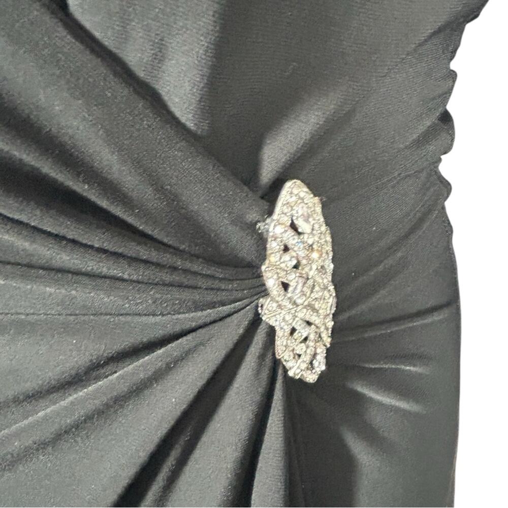 Lauren Ralph Lauren Black Long Sleeve Evening Gown Size 6 Formal - Picture 8 of 13